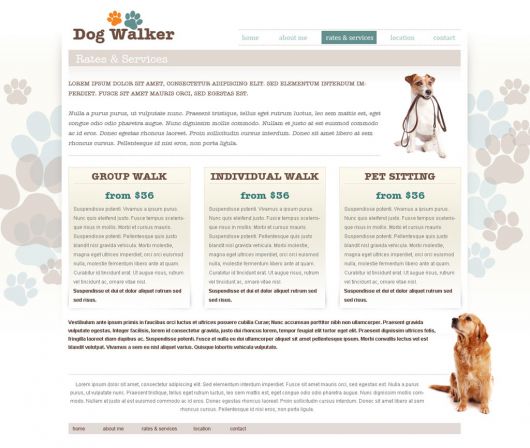 Dog Walking Website Template 51