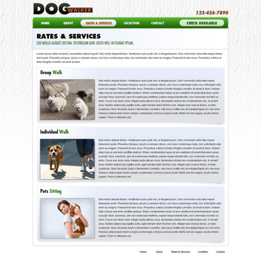 Dog Walking Website Template 56
