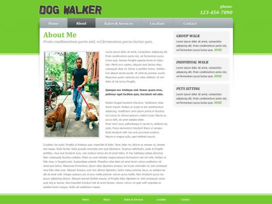 Dog Walking Website Template 58