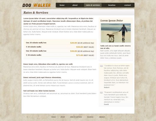 Dog Walking Website Template 59