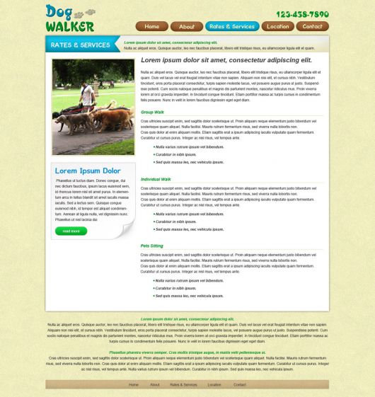 Dog Walking Website Template 60