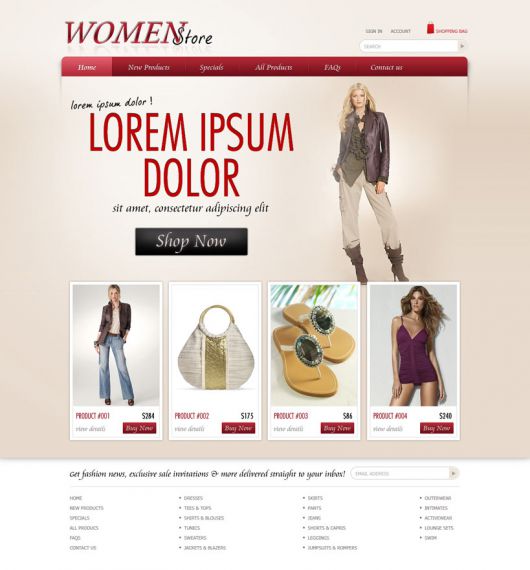 Shopping Website Template 85