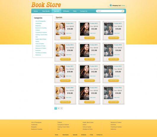 Book Online Store Template 86
