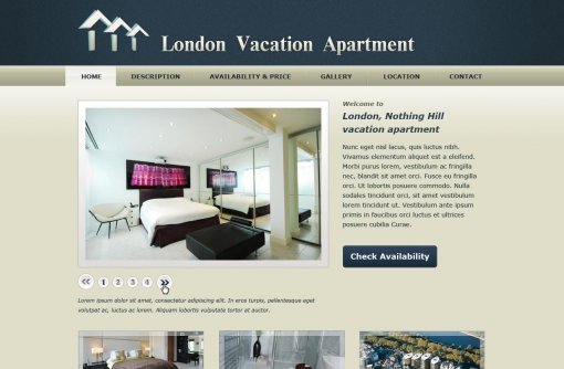 Vacation Home Website Template