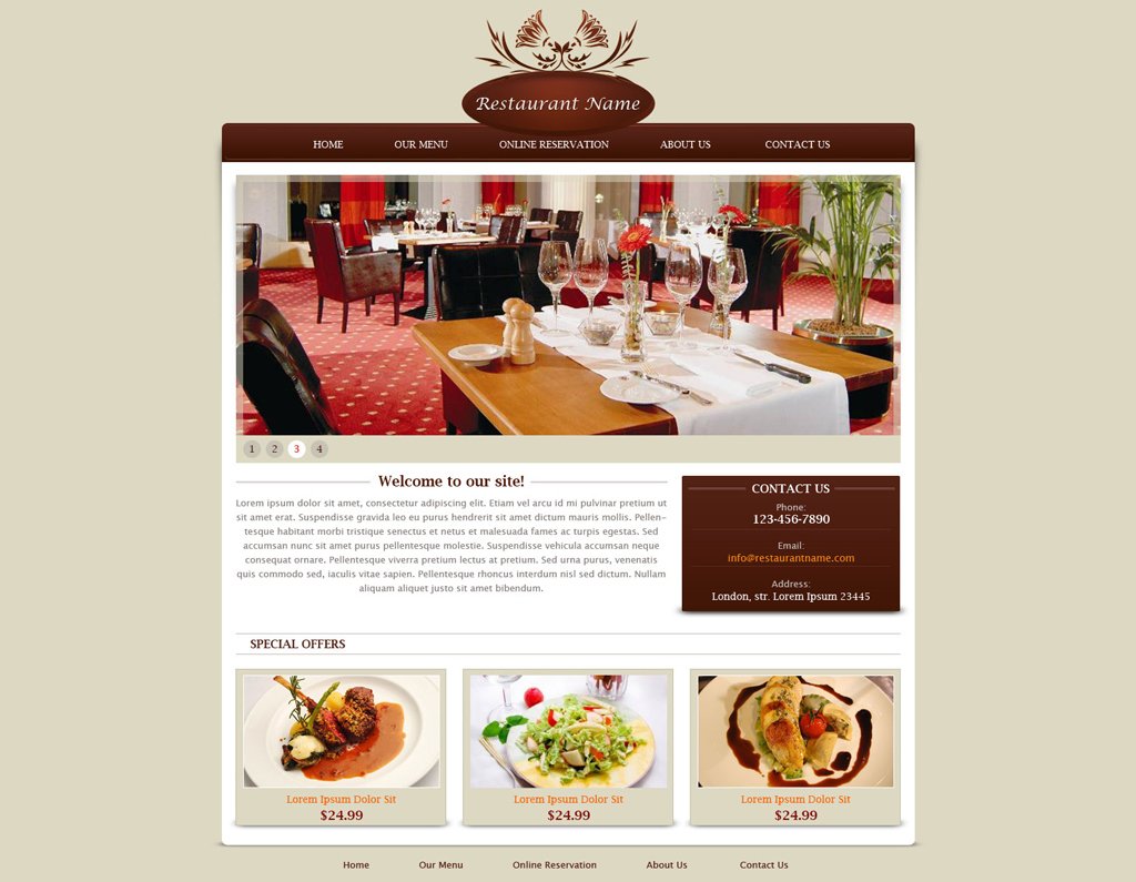  Restaurant Website Template Free Restaurant Web 