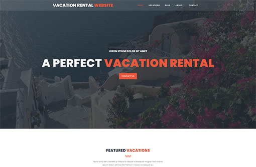 Holiday Home Website Template