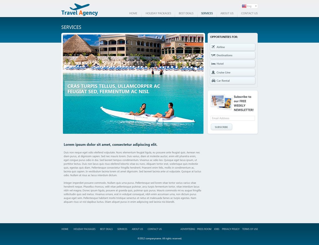 Travel Website Template Free Travel Agency Website Templates PHPJabbers
