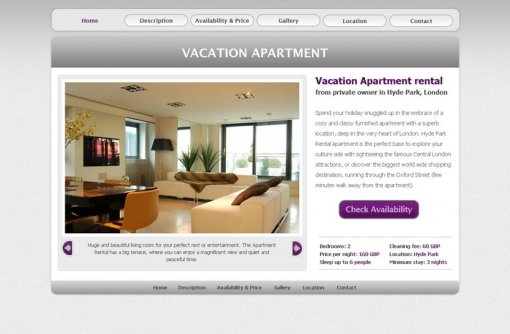 Vacation Rental Website Template