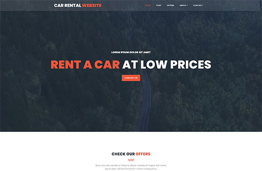 Car Rental Website Template