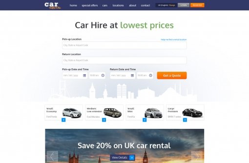 Free Responsive Website Templates For Car Rental