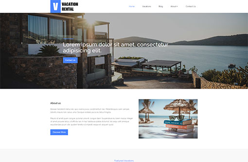 Vacation Rental Web Templates Holiday Home Templates Phpjabbers
