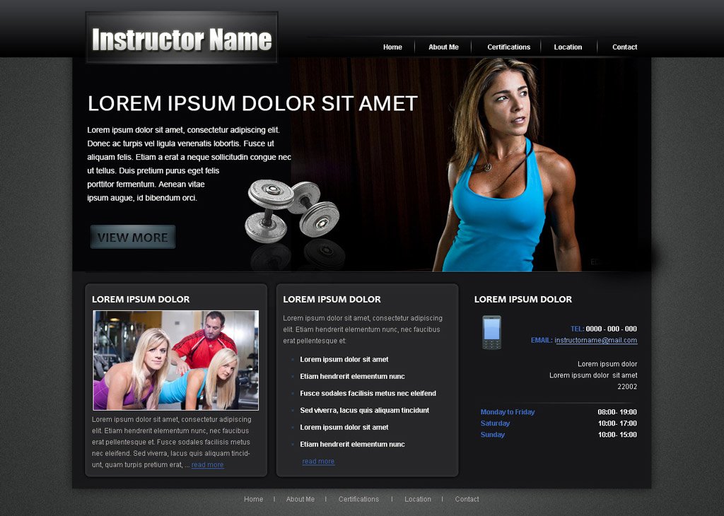 Fitness Web Template #26 Free Fitness Templates PHPJabbers