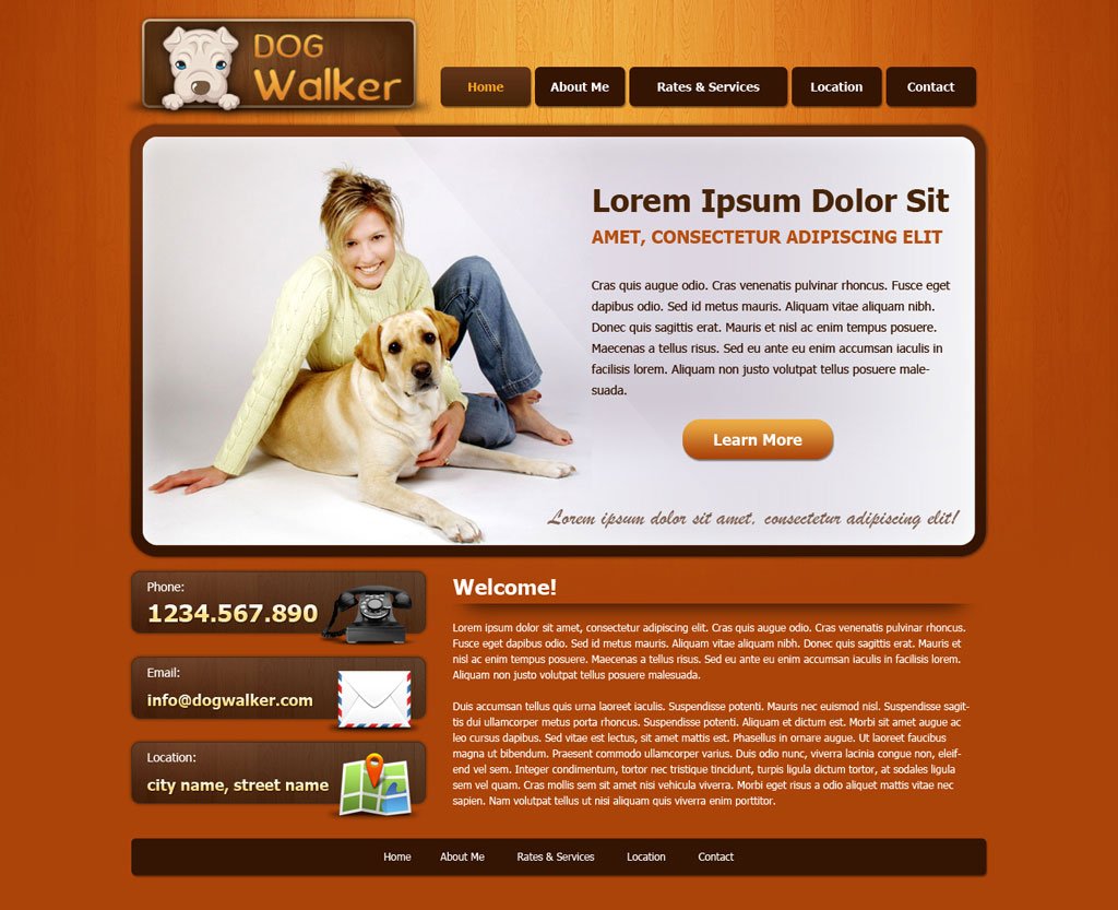 Dog Walking Website Template Free Dog Walker Templates PHPJabbers