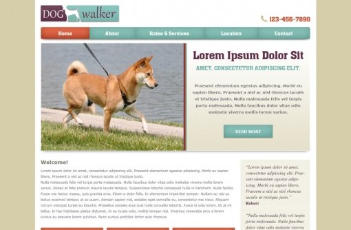 Dog Walking Website Template